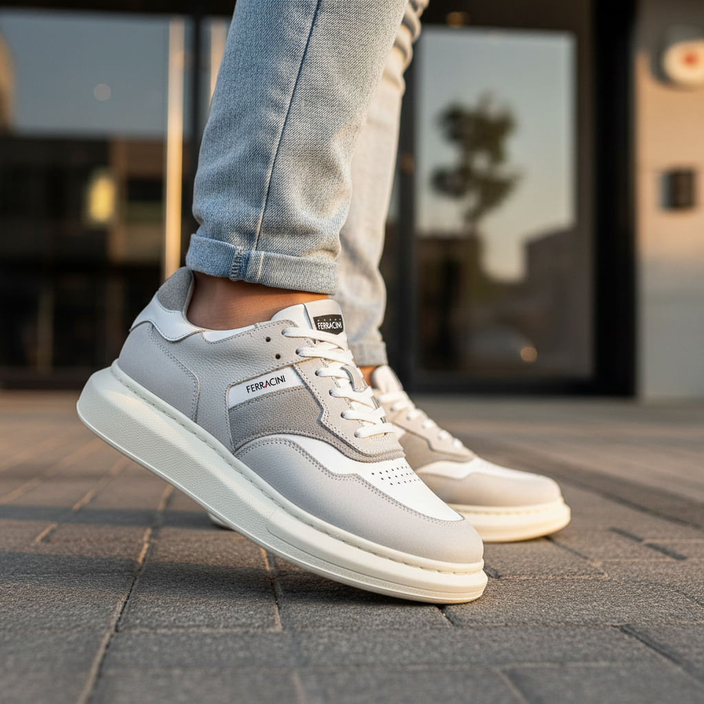Sneaker Masculino de Couro Alvejado Impulse | Ferracini - Image 2