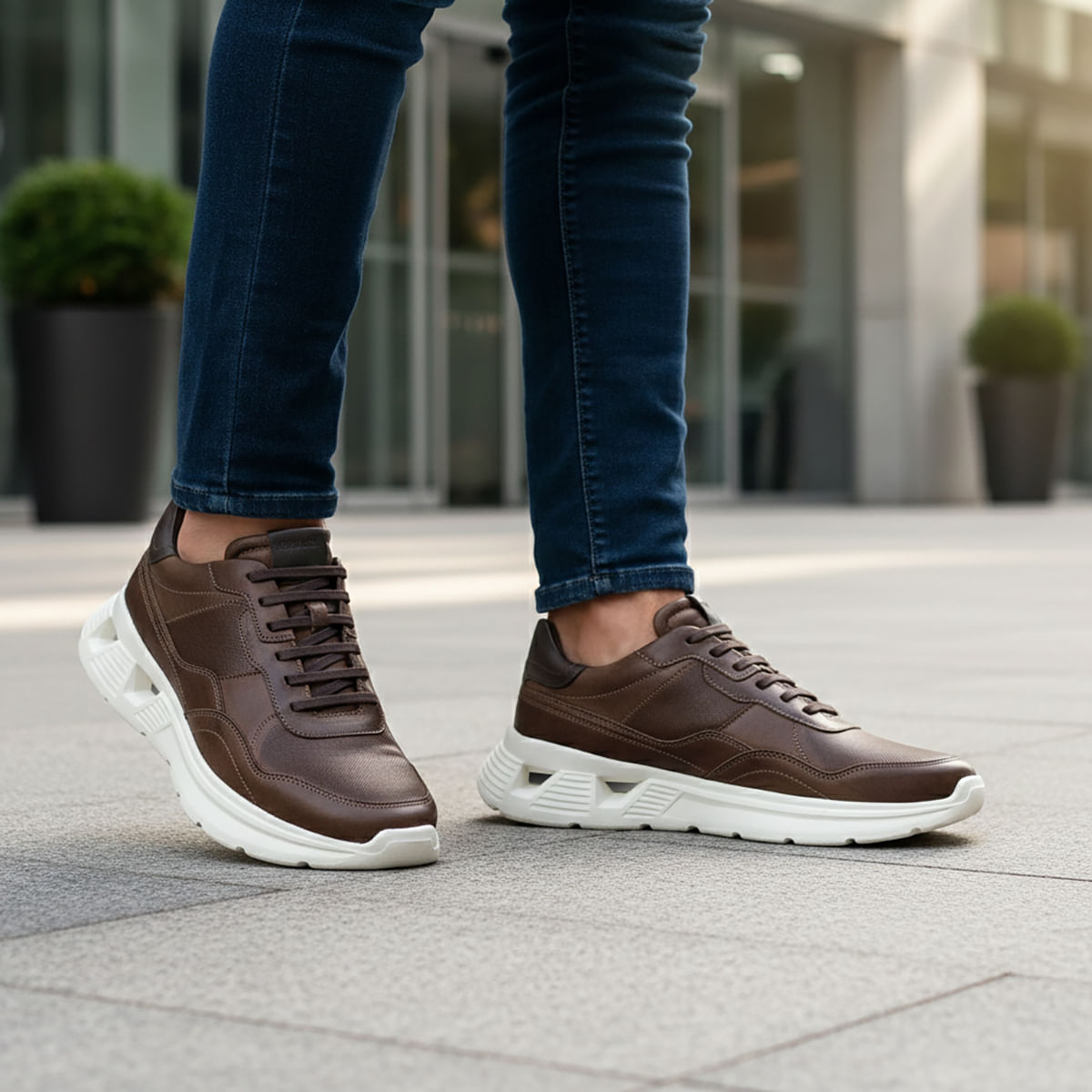 Sneaker Masculino de Couro Tabaco Speed | Ferracini - Image 2