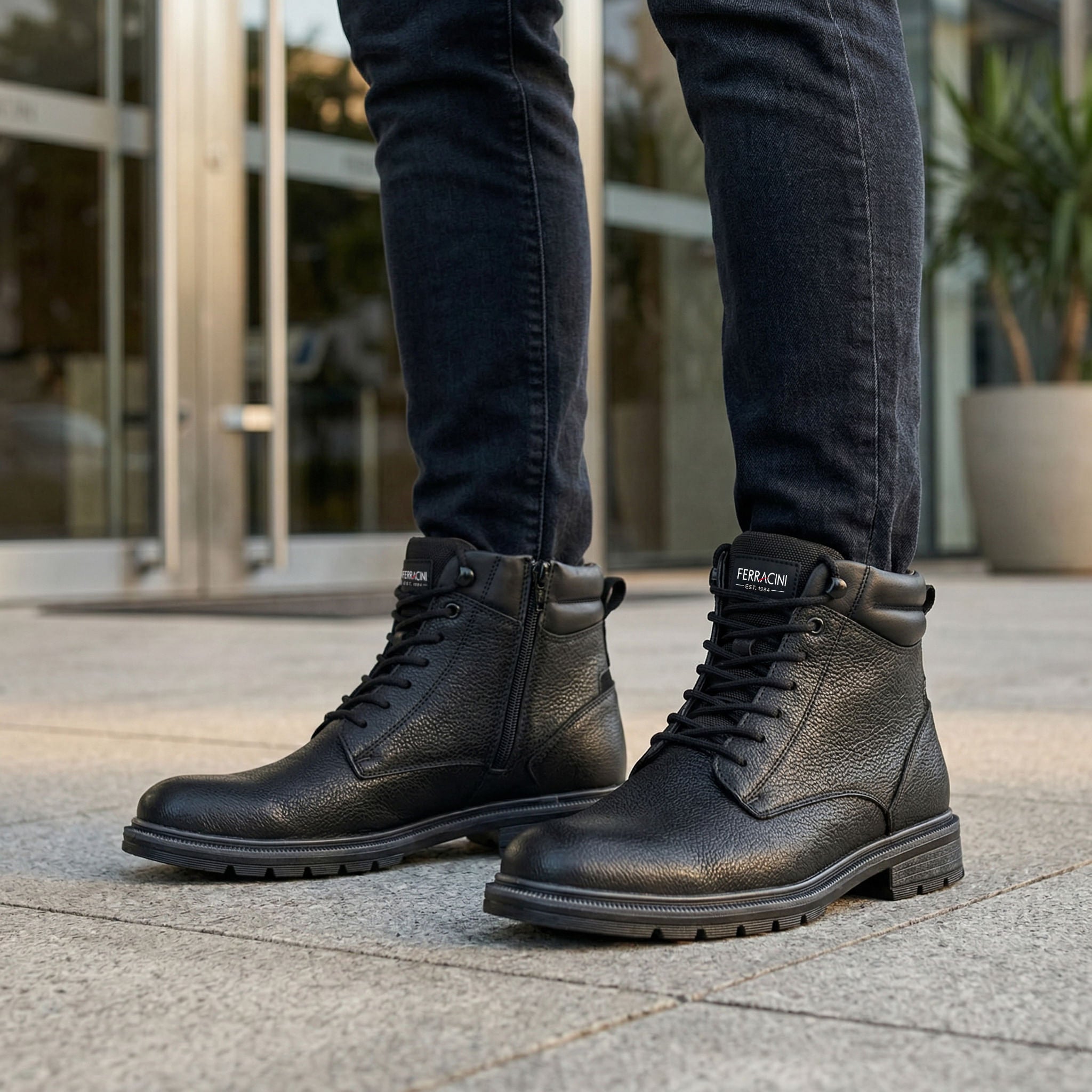 Bota Masculina de Couro Preta Columbia - Image 2