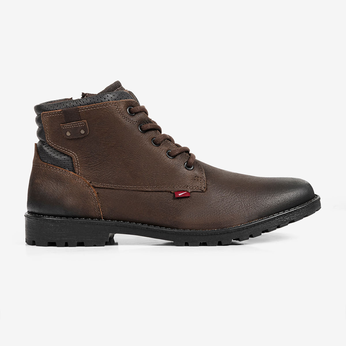 Bota Masculina de Couro Café Cross | Ferracini