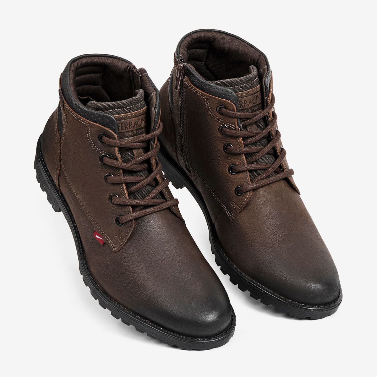 Bota Masculina de Couro Café Cross | Ferracini - Image 2
