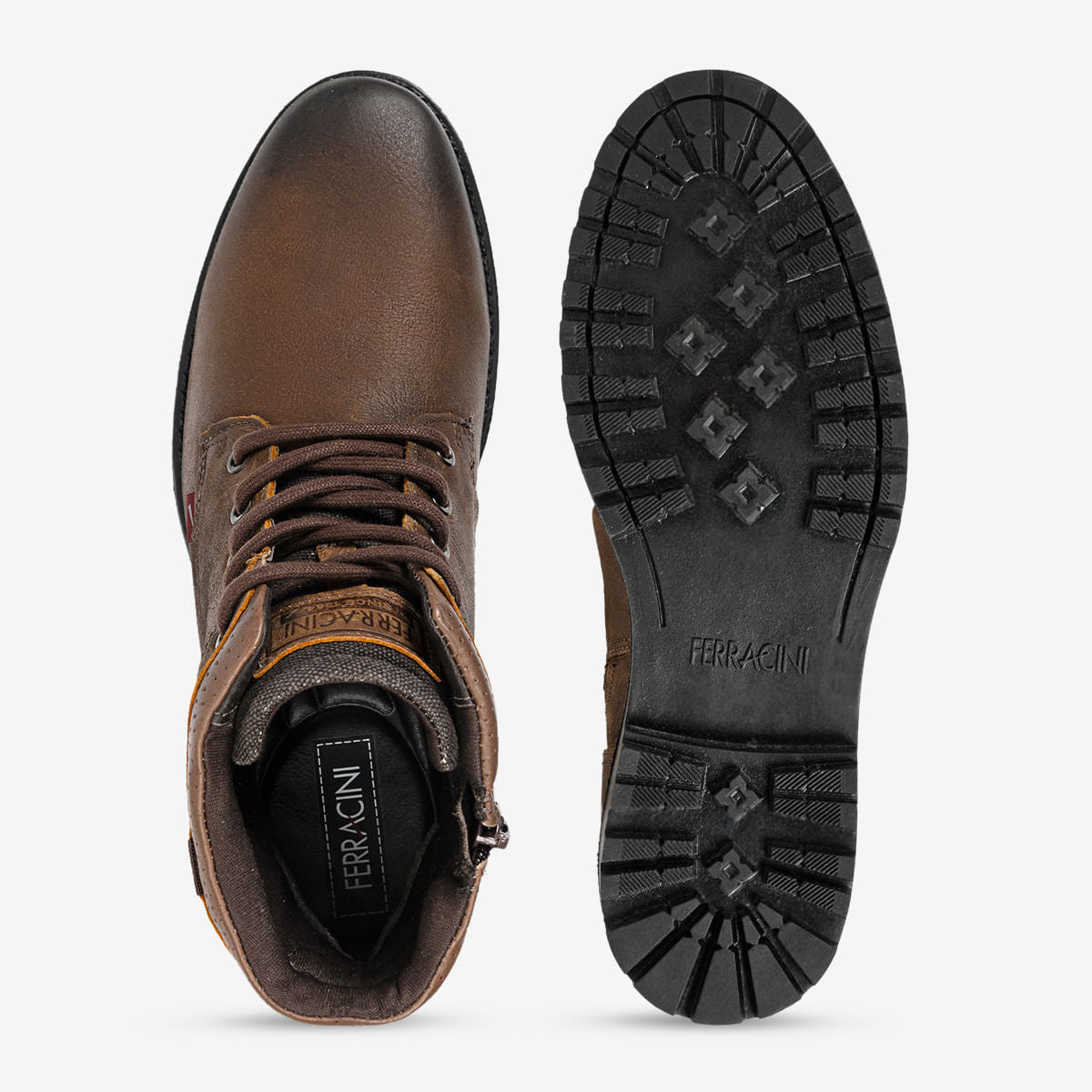 Bota Masculina de Couro Conhaque Cross | Ferracini - Image 3