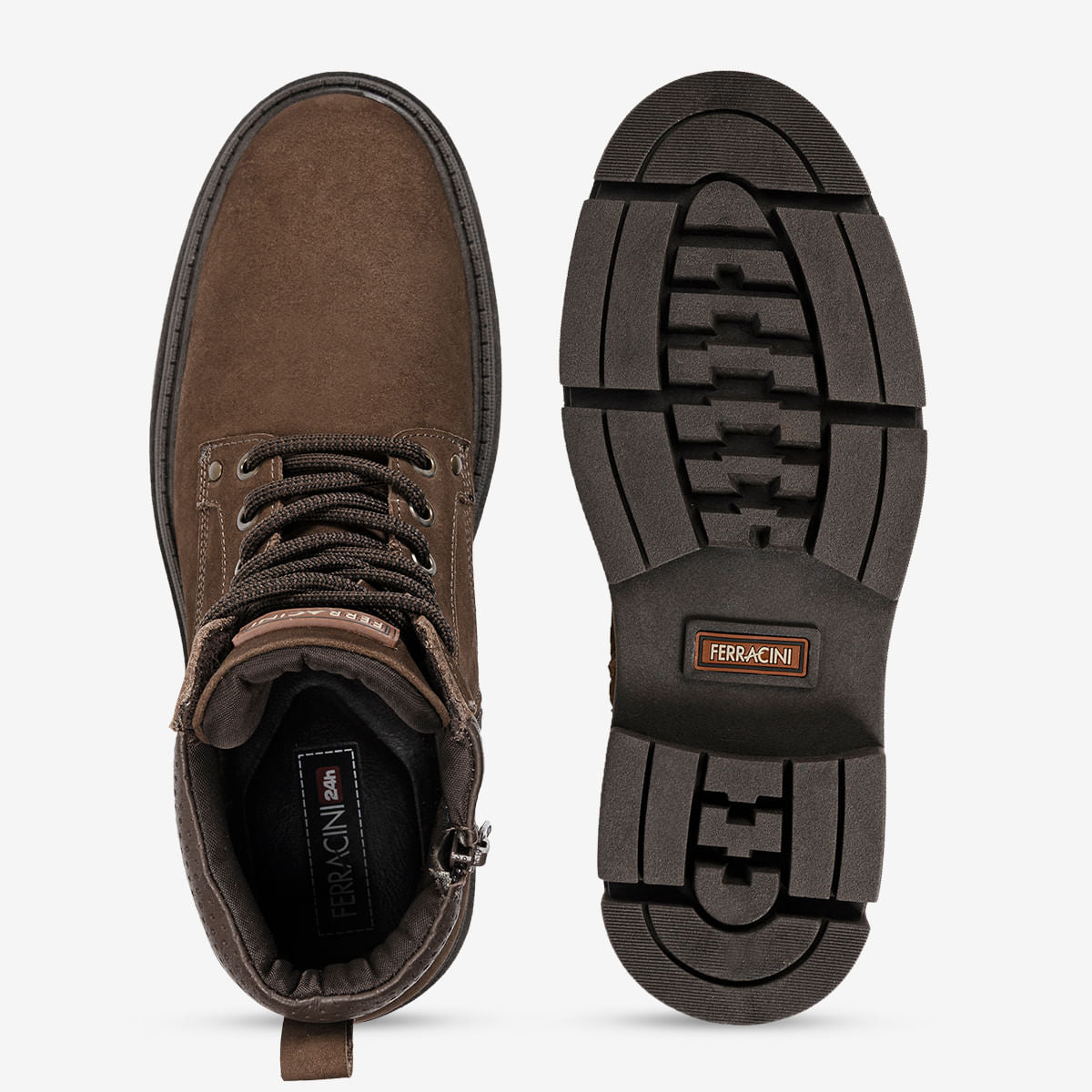 Bota Masculina de Couro Café Aston | Ferracini - Image 3