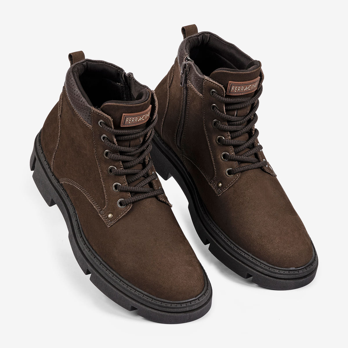 Bota Masculina de Couro Café Aston | Ferracini - Image 2