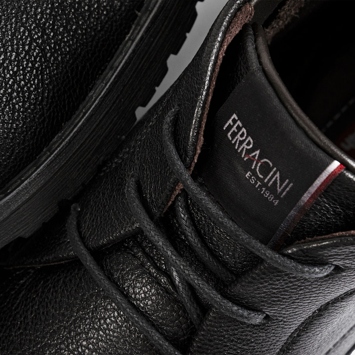 Bota Masculina com Zíper de Couro Preta Bagdá - Image 4