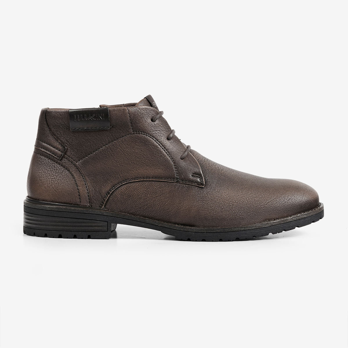 Bota Masculina de Couro Marrom Tabaco Bagdá