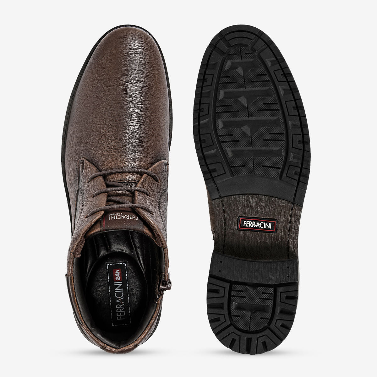 Bota Masculina de Couro Marrom Tabaco Bagdá - Image 3