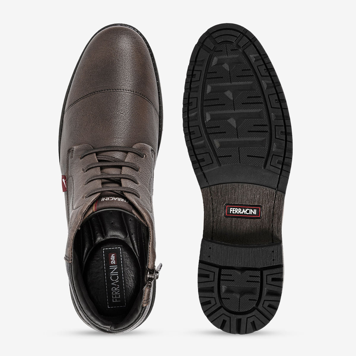 Bota Masculina de Couro Tabaco Bagdá | Ferracini - Image 3