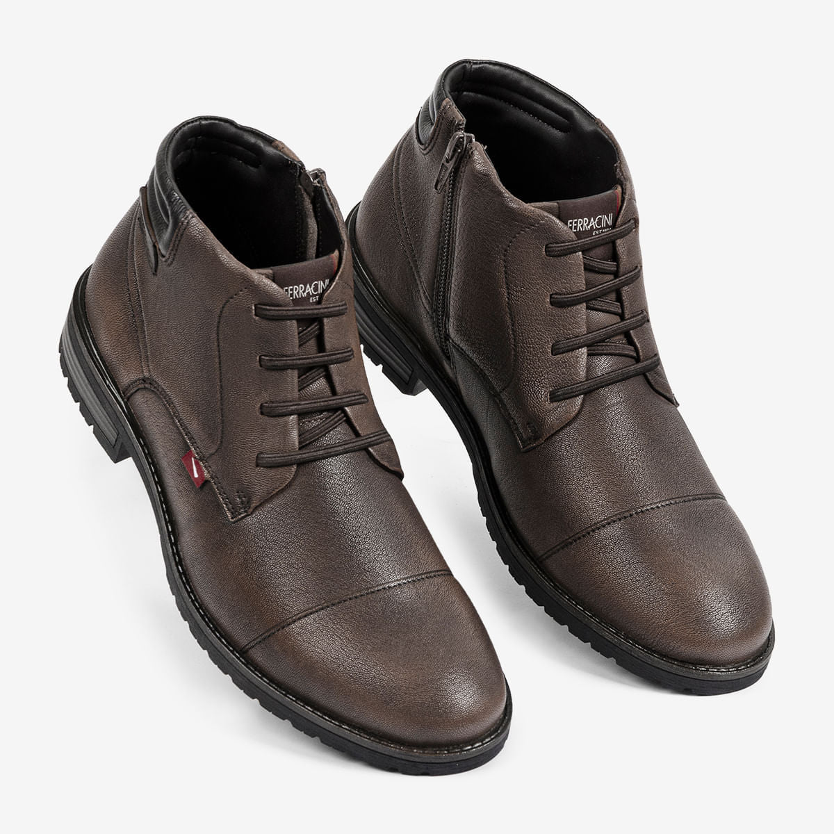 Bota Masculina de Couro Tabaco Bagdá | Ferracini - Image 2