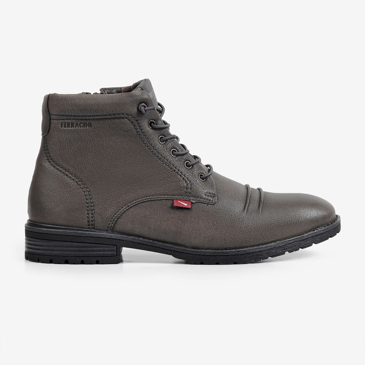 Bota Masculina de Couro Preta Petróleo Bagdá
