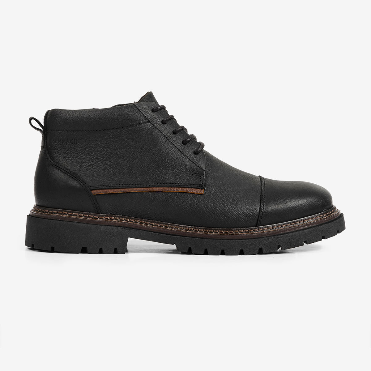 Bota Masculina de Couro Preta Forest