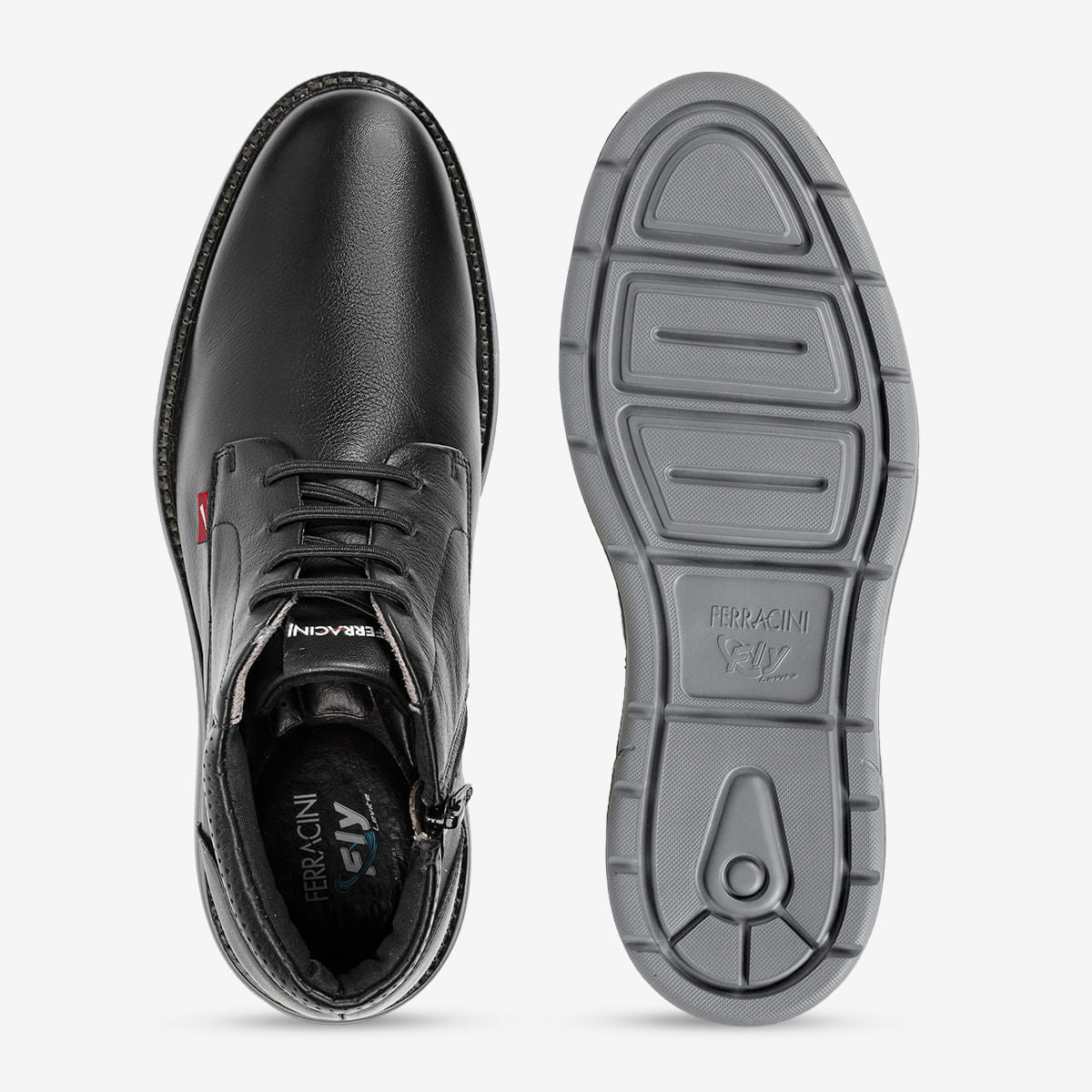 Bota Casual Masculina de Couro Preta Full | Ferracini - Image 3