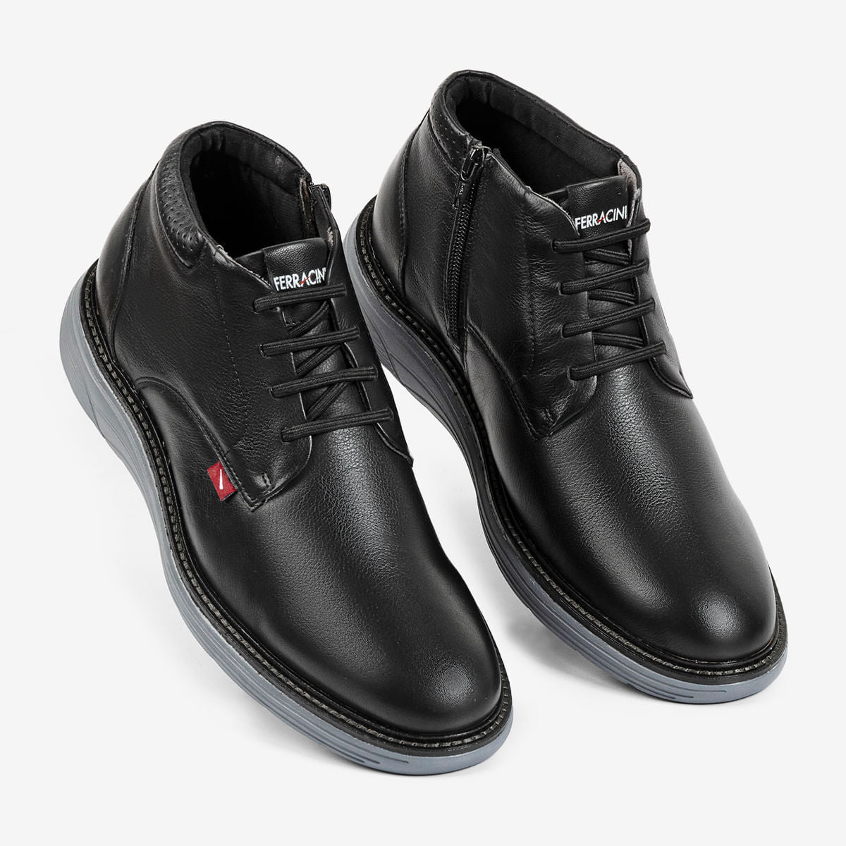Bota Casual Masculina de Couro Preta Full | Ferracini - Image 2