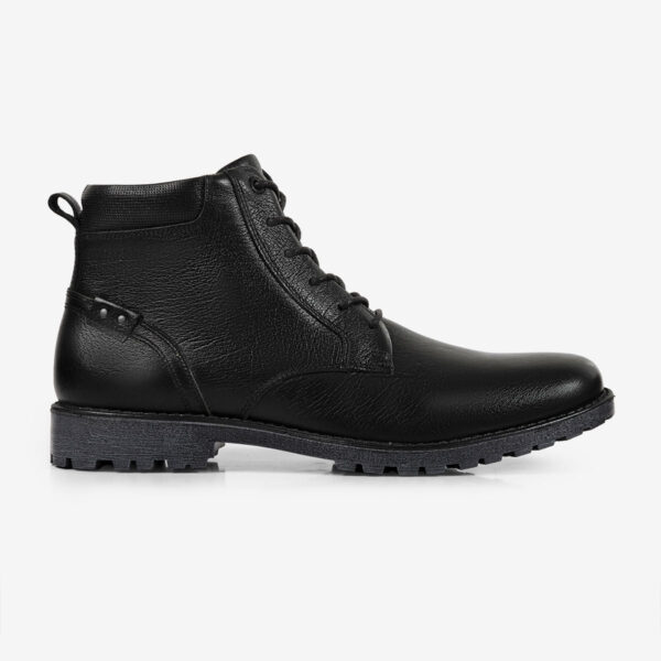 Bota Masculina de Couro Preta Cross