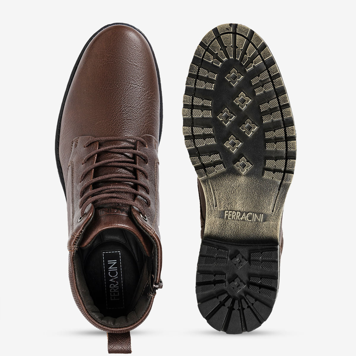 Bota Masculina de Couro Café Cross - Image 3