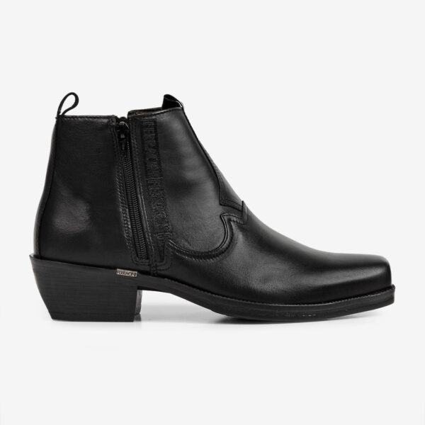 Bota Masculina de Couro Preta New Country