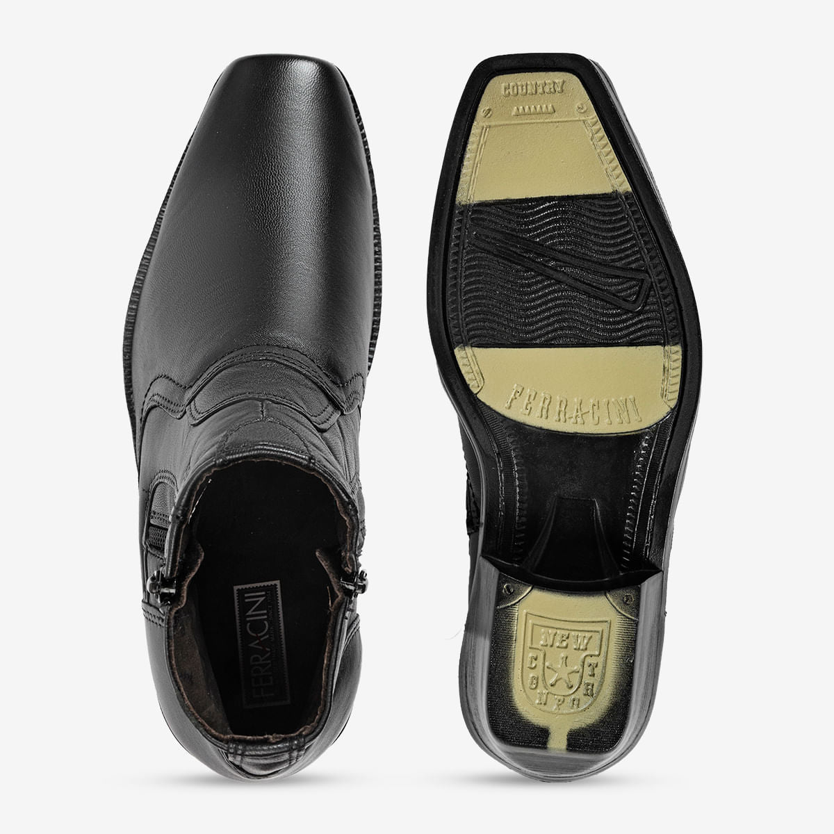Bota Masculina de Couro Preta New Country - Image 3