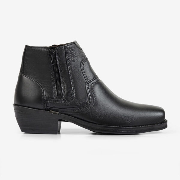 Bota Masculina de Couro Preta New Country