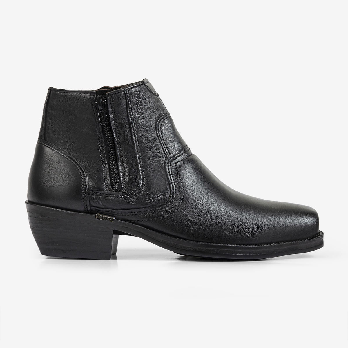 Bota Masculina de Couro Preta New Country