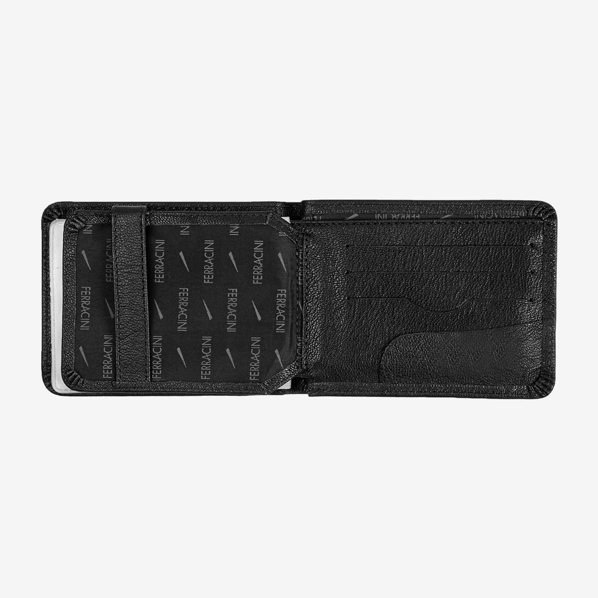 Carteira em Couro Masculina CFB001A Preta | Ferracini - Image 4