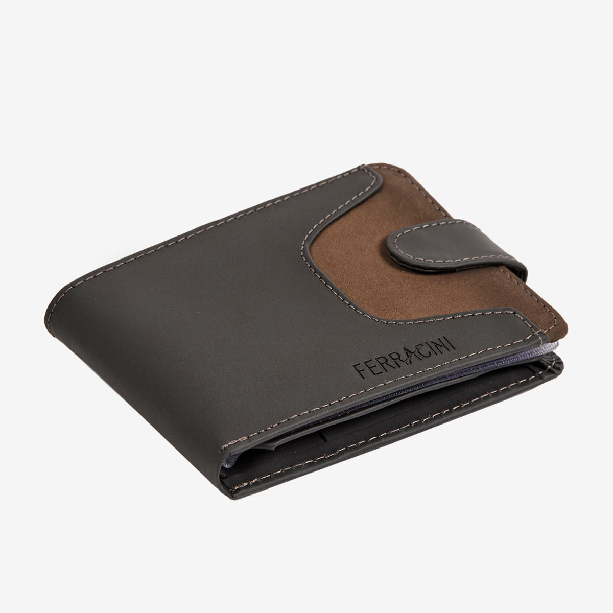 Carteira de Couro Masculina Marrom Chocolate | Ferracini