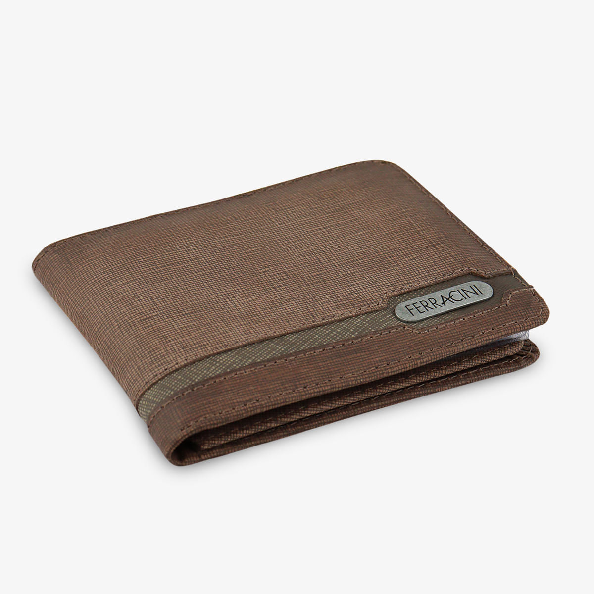 Carteira de Couro Masculina Jeans Café | Ferracini