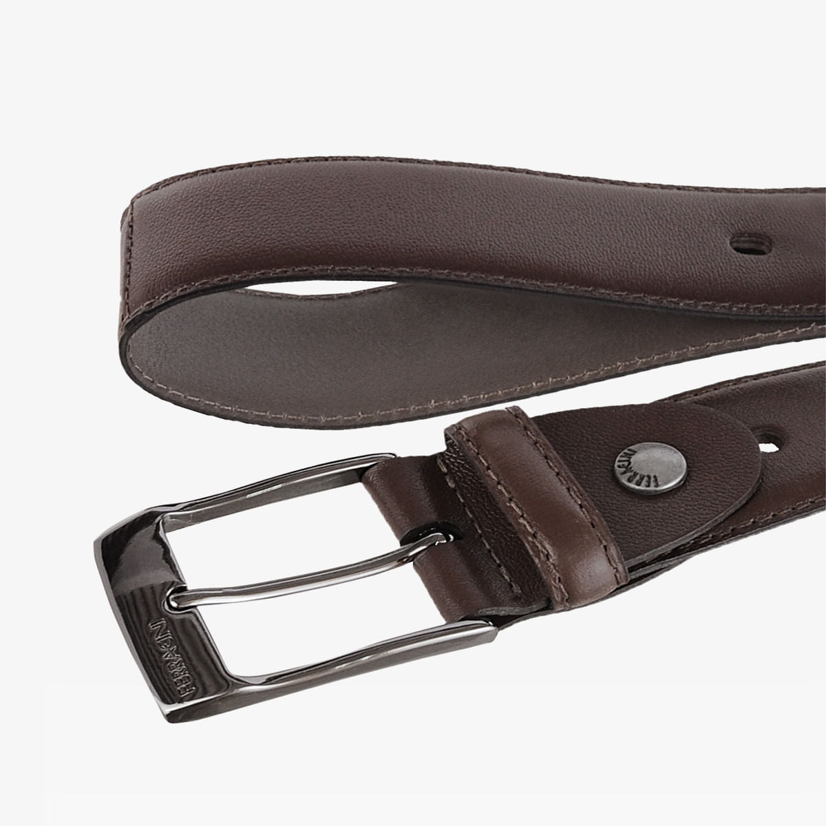 Cinto Masculino Casual Couro Tabaco - Image 3