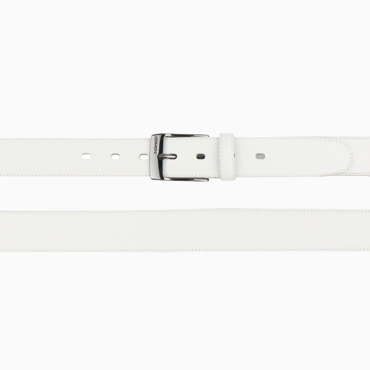 Cinto Ferracini Masculino Branco Couro - Image 2