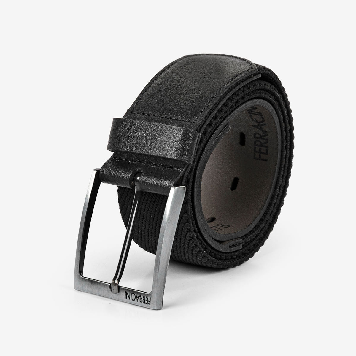 Cinto Masculino Couro com Elástico Preto