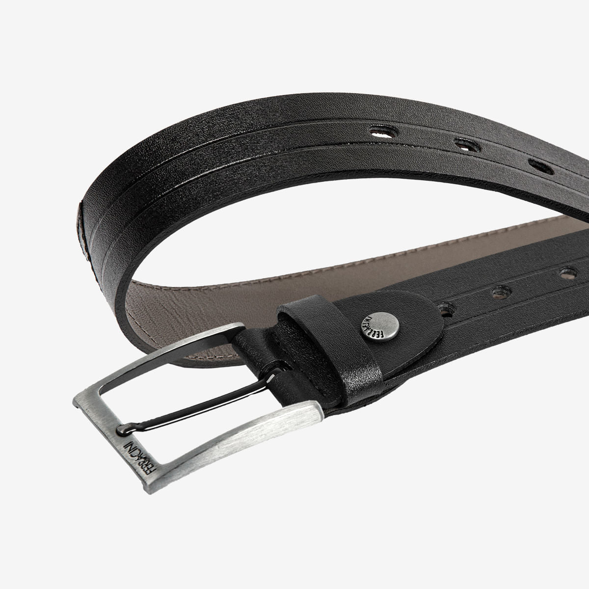 Cinto Masculino de Couro Preto - Image 2
