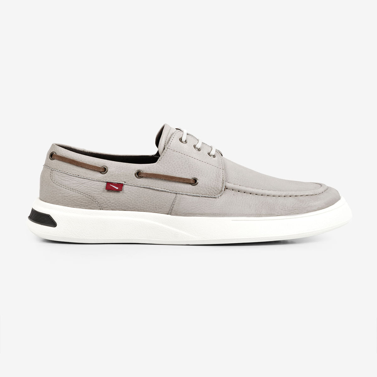 Dockside Masculino de Couro Cinza Claro Buzios