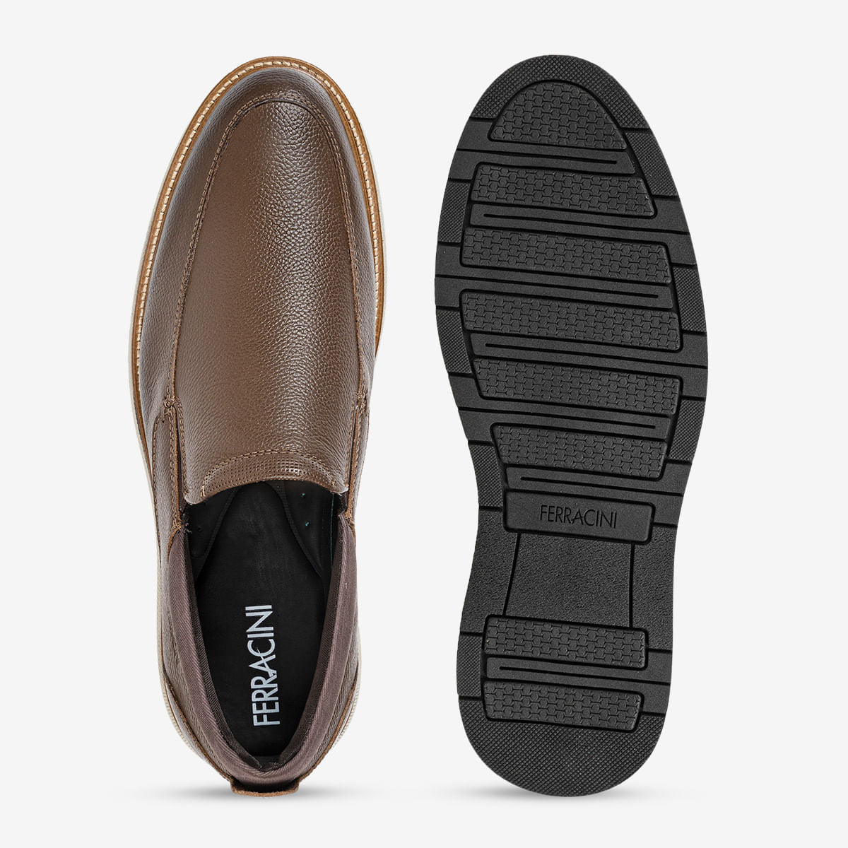Loafer Social Masculino Tabaco Austin | Ferracini - Image 3
