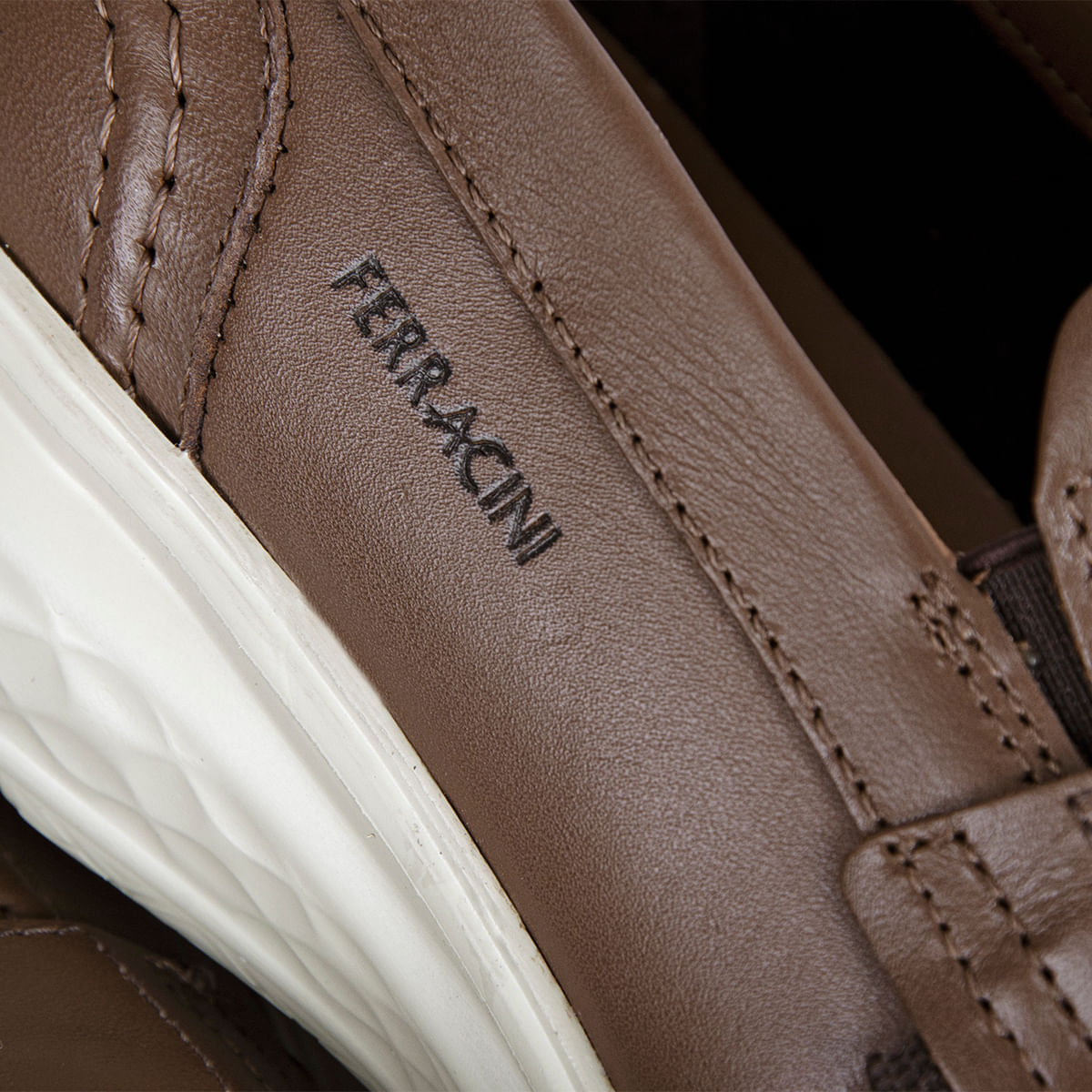 Loafer Social Masculino de Couro Conhaque Porter | Ferracini - Image 5