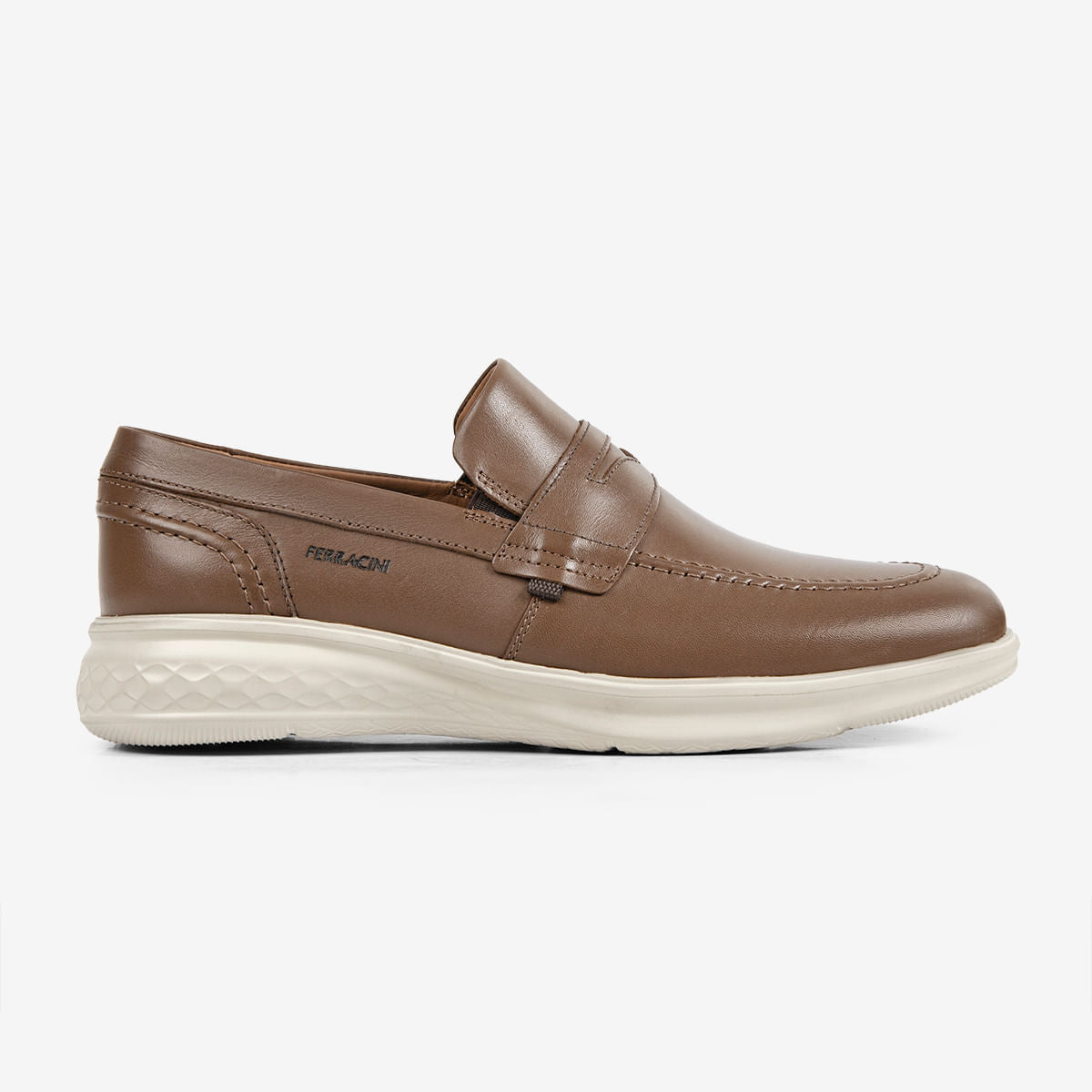 Loafer Social Masculino de Couro Conhaque Porter | Ferracini