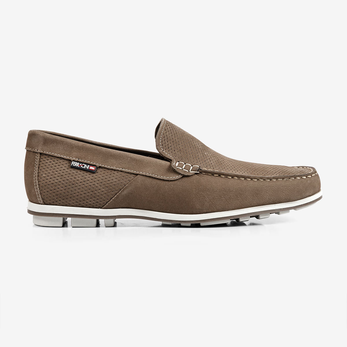 Mocassim Masculino de Couro Marrom Claro Astral | Ferracini