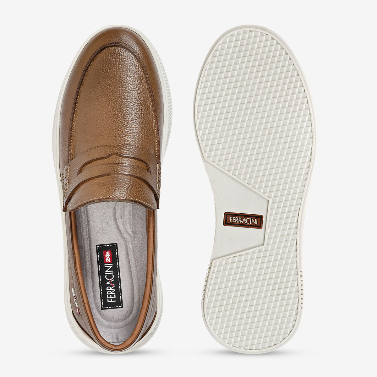 Mocassim Masculino de Couro Conhaque Logan - Image 3