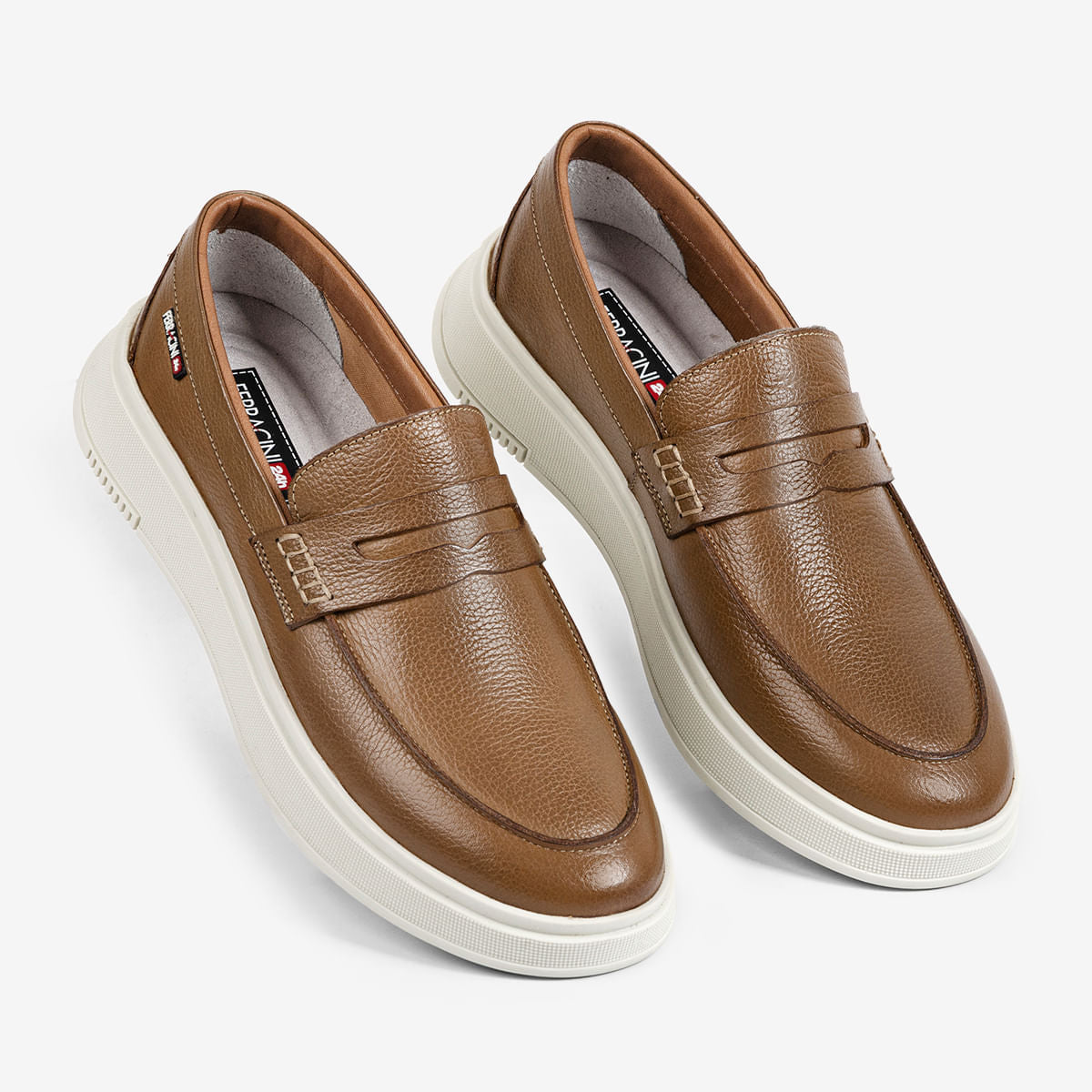 Mocassim Masculino de Couro Conhaque Logan - Image 2