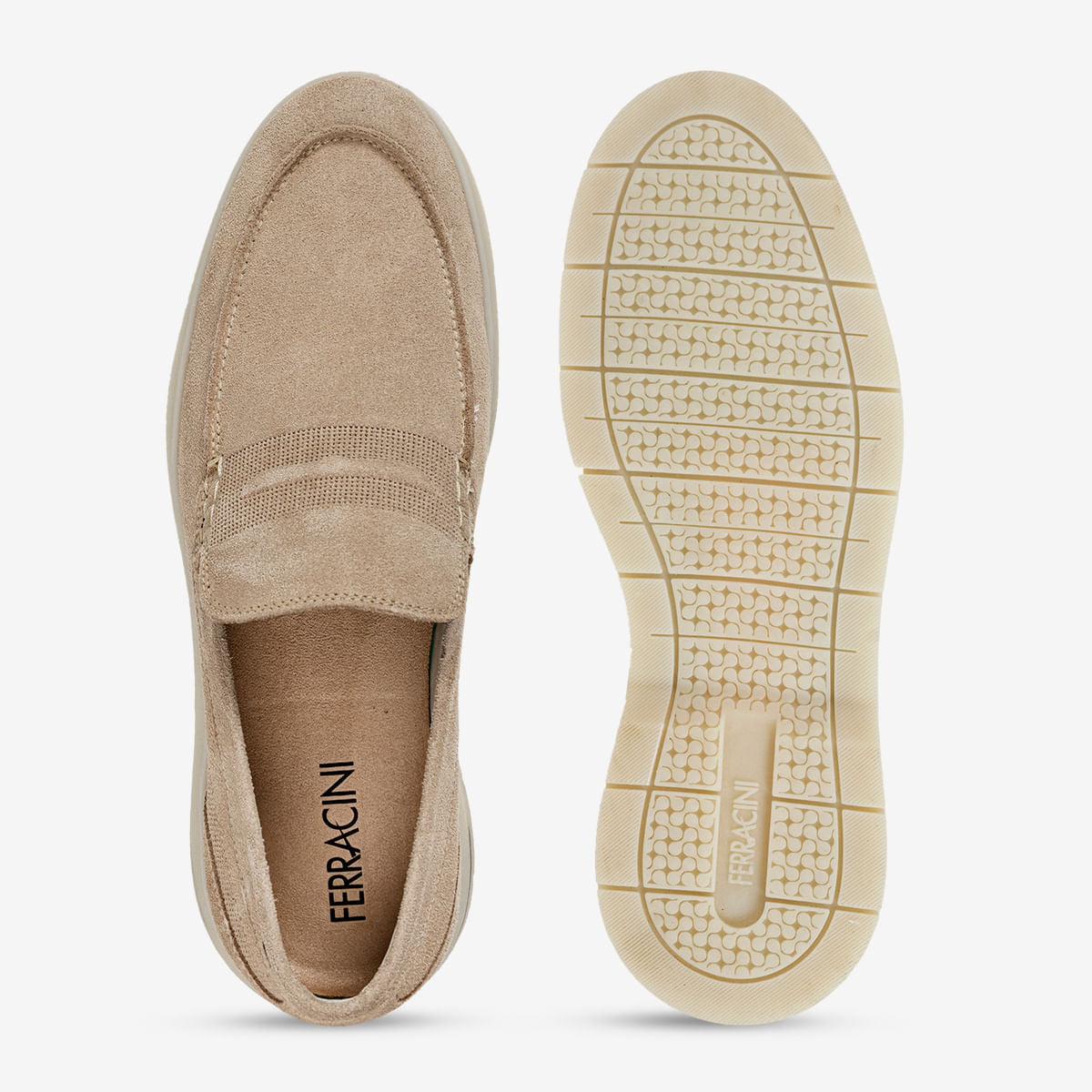 Mocassim Masculino de Camurça Nude Malta Plus - Image 2