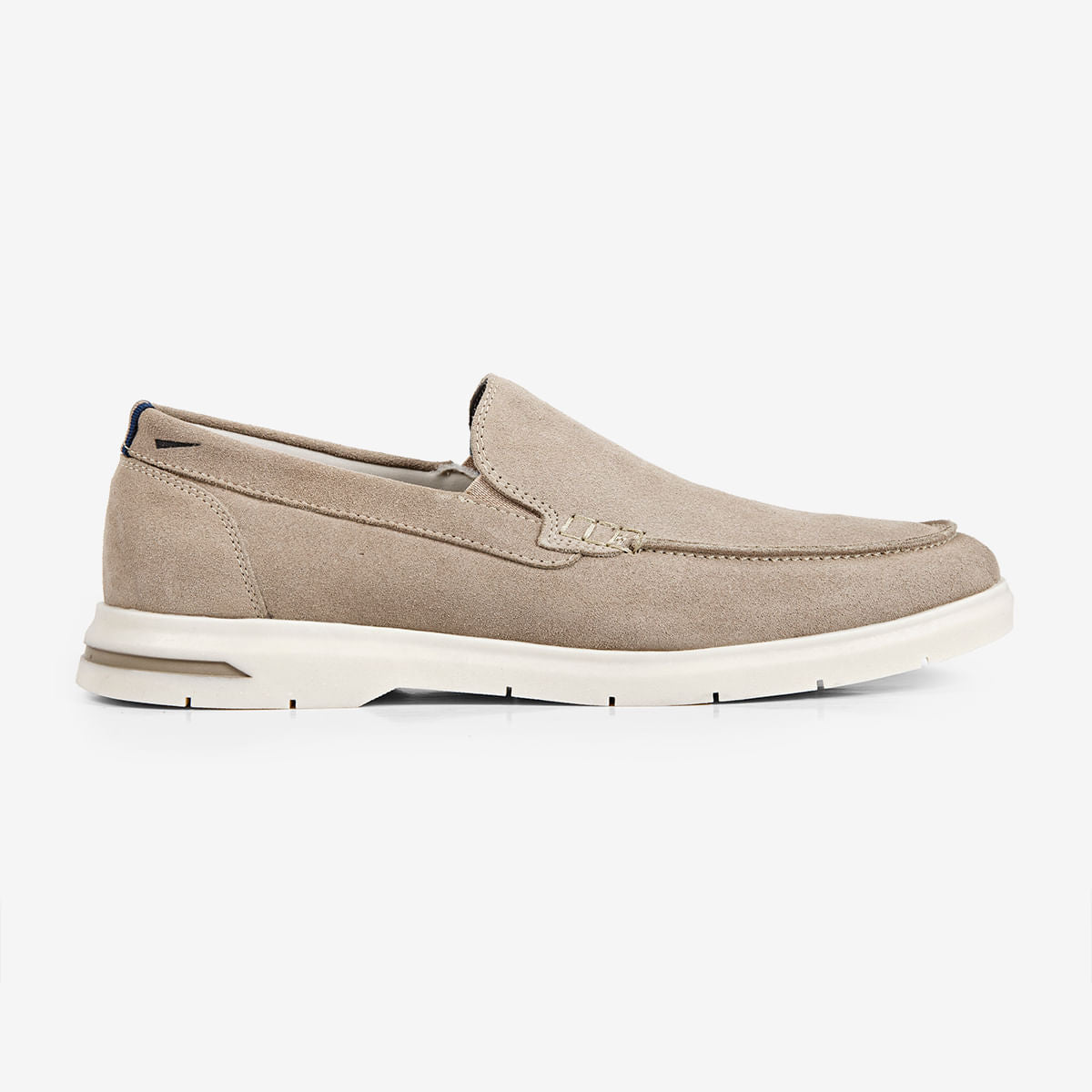 Mocassim Masculino em Camurça Nude Malta Plus