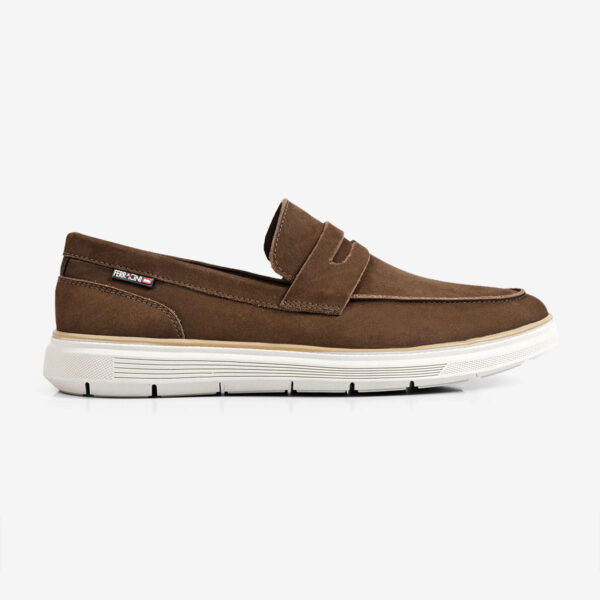 Mocassim Masculino de Couro Café Prisma