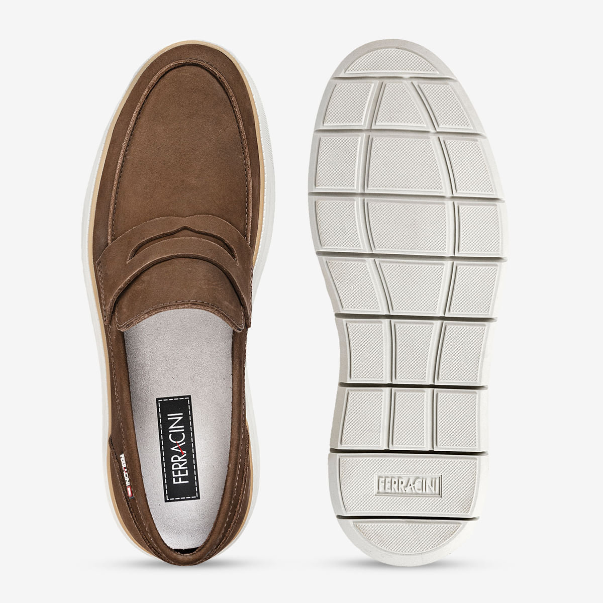 Mocassim Masculino de Couro Café Prisma - Image 3