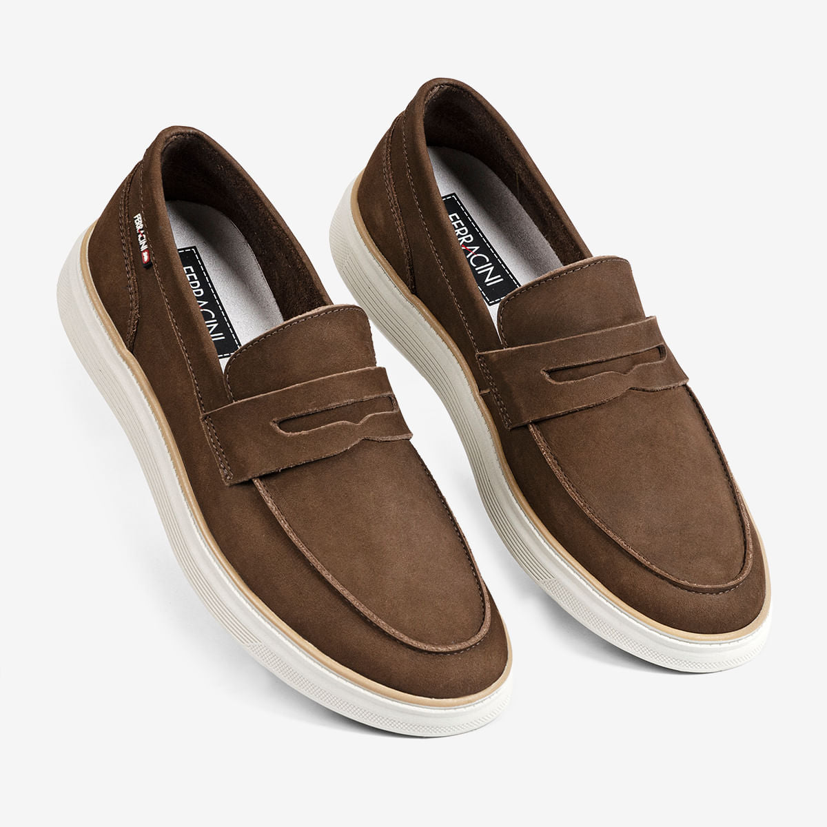 Mocassim Masculino de Couro Café Prisma - Image 2