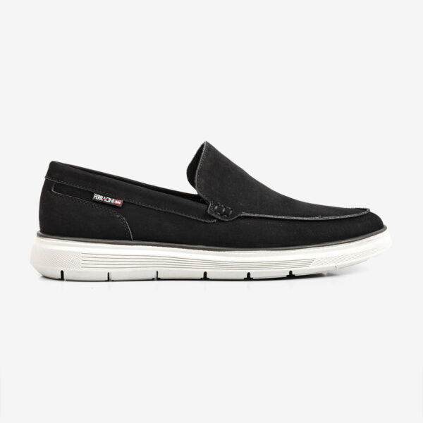 Mocassim Masculino de Couro Preto Prisma
