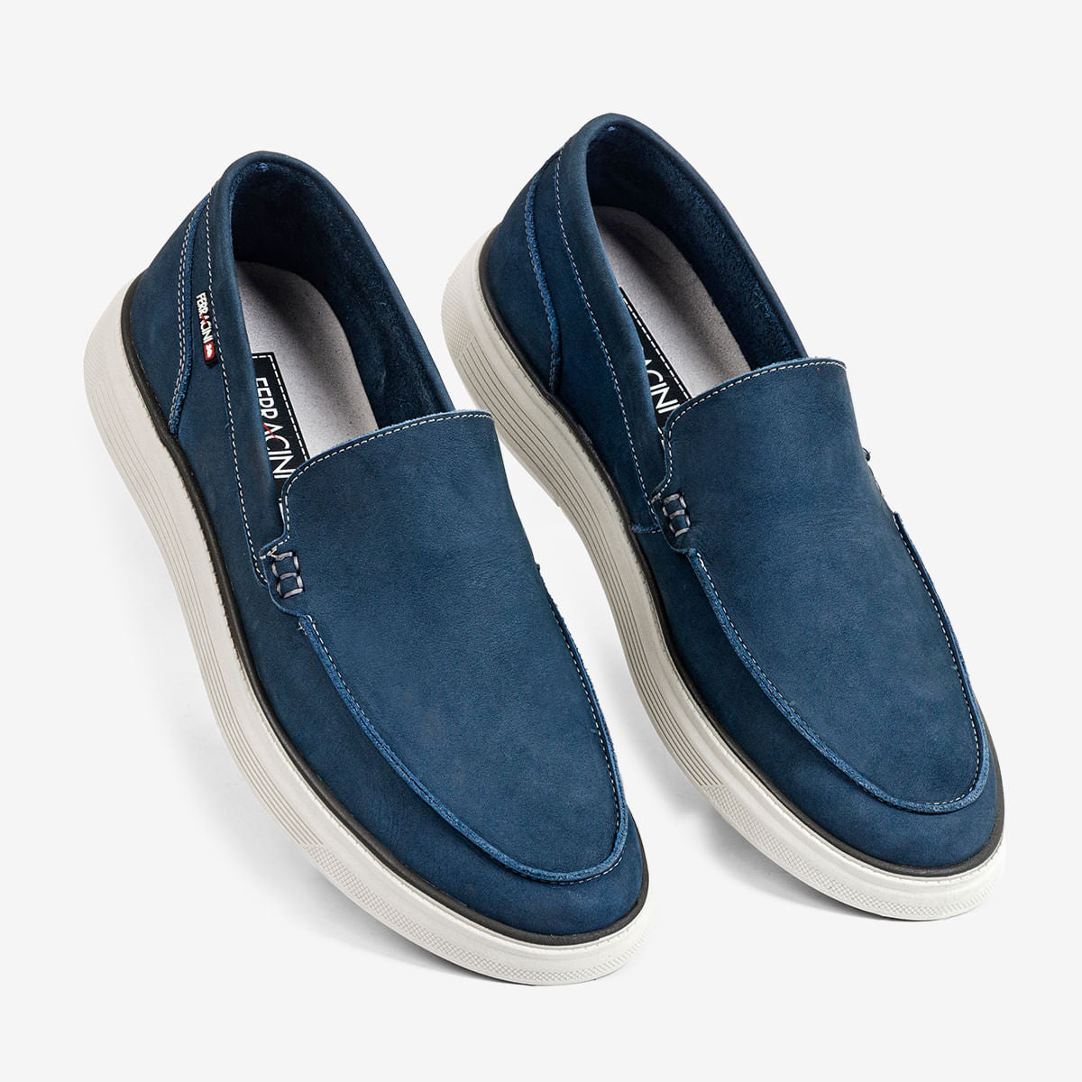 Mocassim Masculino de Couro Marinho Prisma - Image 2