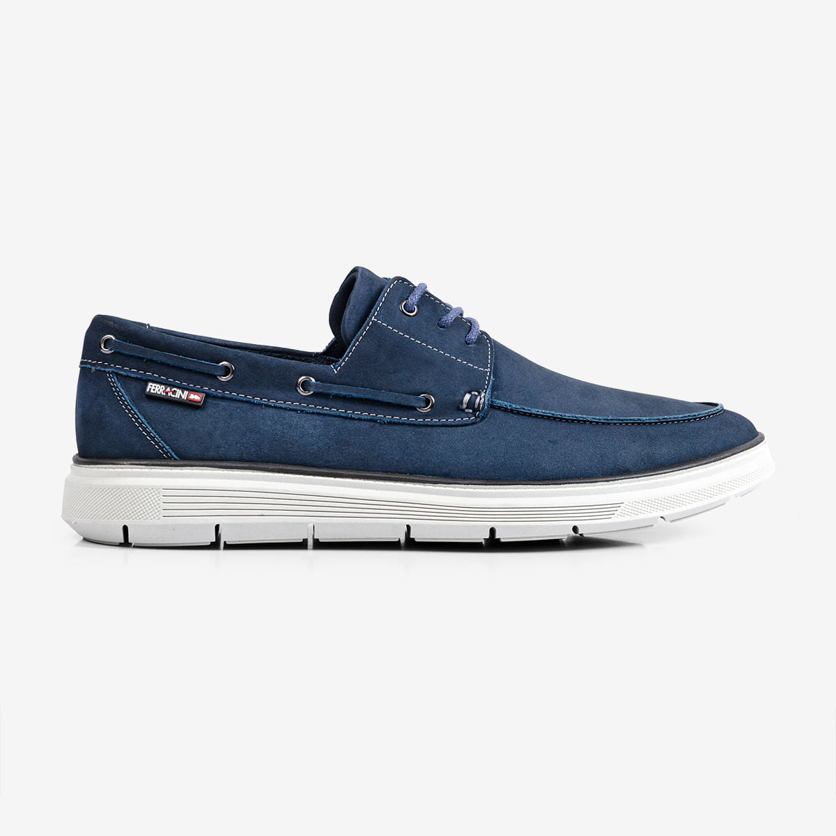 Mocassim Masculino de Couro Marinho Prisma