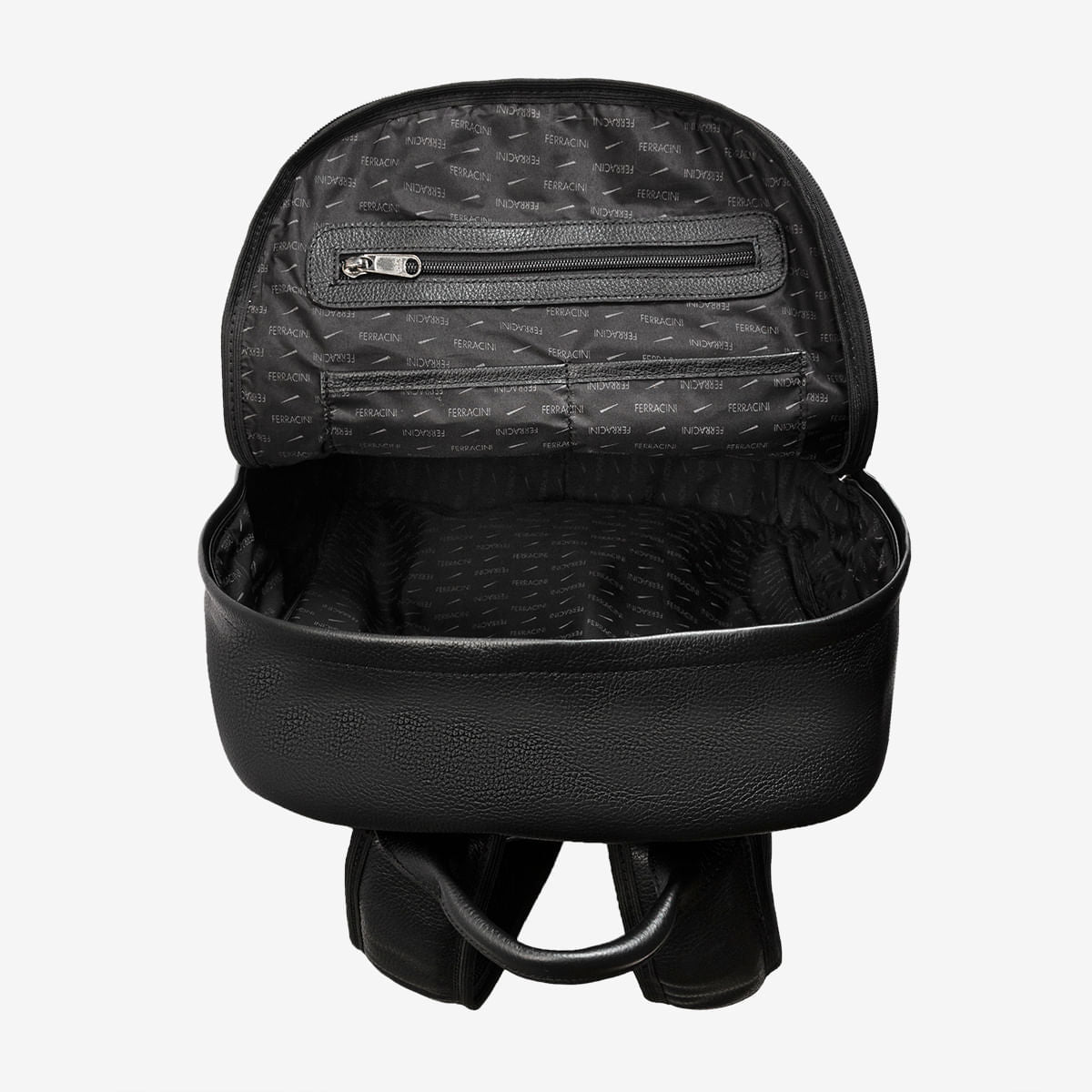 Mochila Masculina de Couro Preta e Conhaque | Ferracini - Image 5