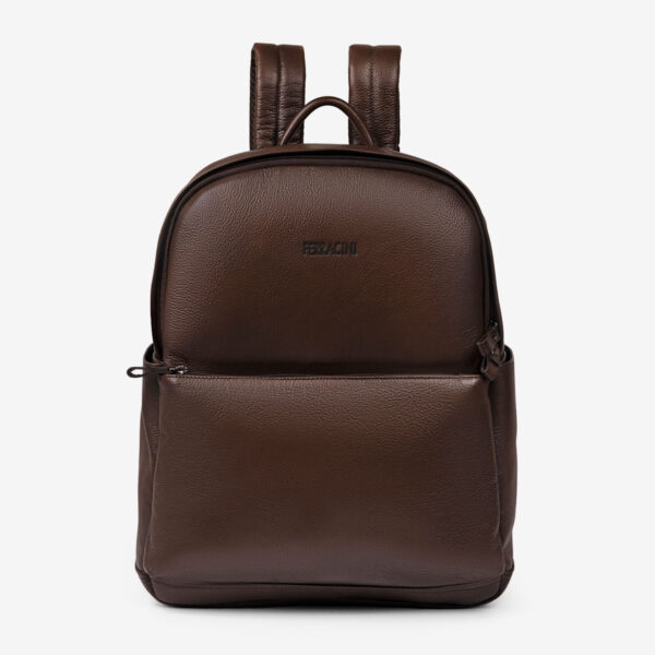 Mochila Masculina Conhaque em Couro Cabernet | Ferracini