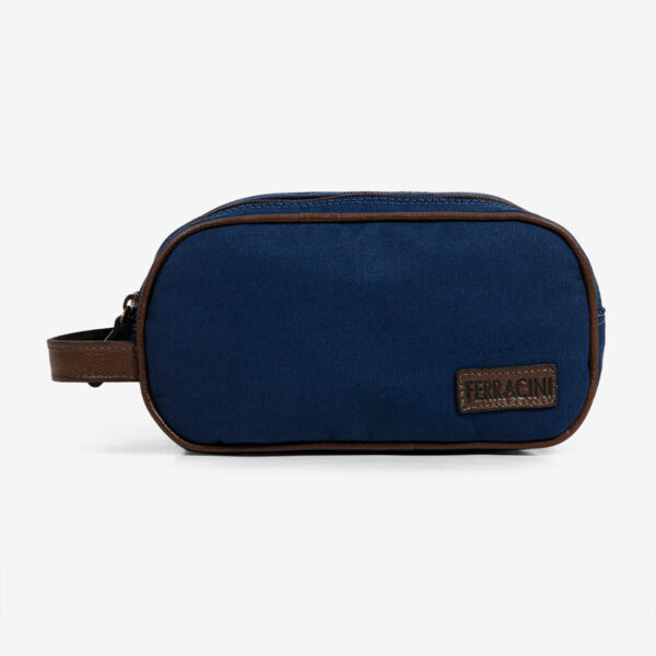 Necessaire em Lona e Detalhes em Couro