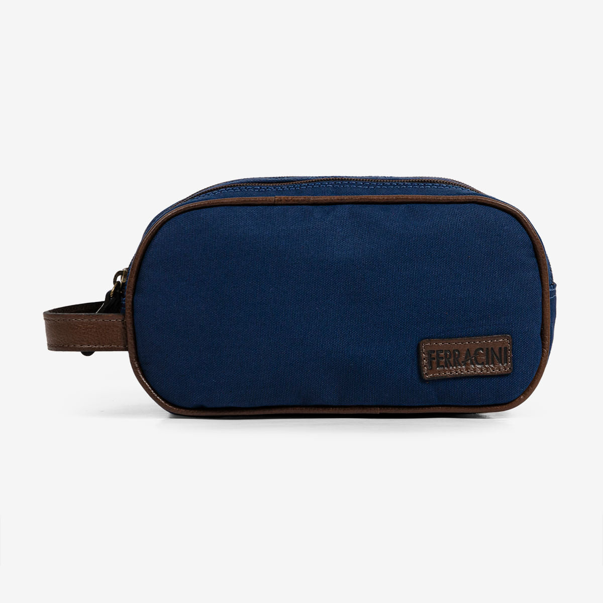Necessaire em Lona e Detalhes em Couro