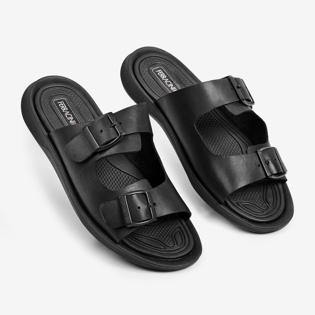 Sandália Masculina em Couro Preta Dakar - Image 2